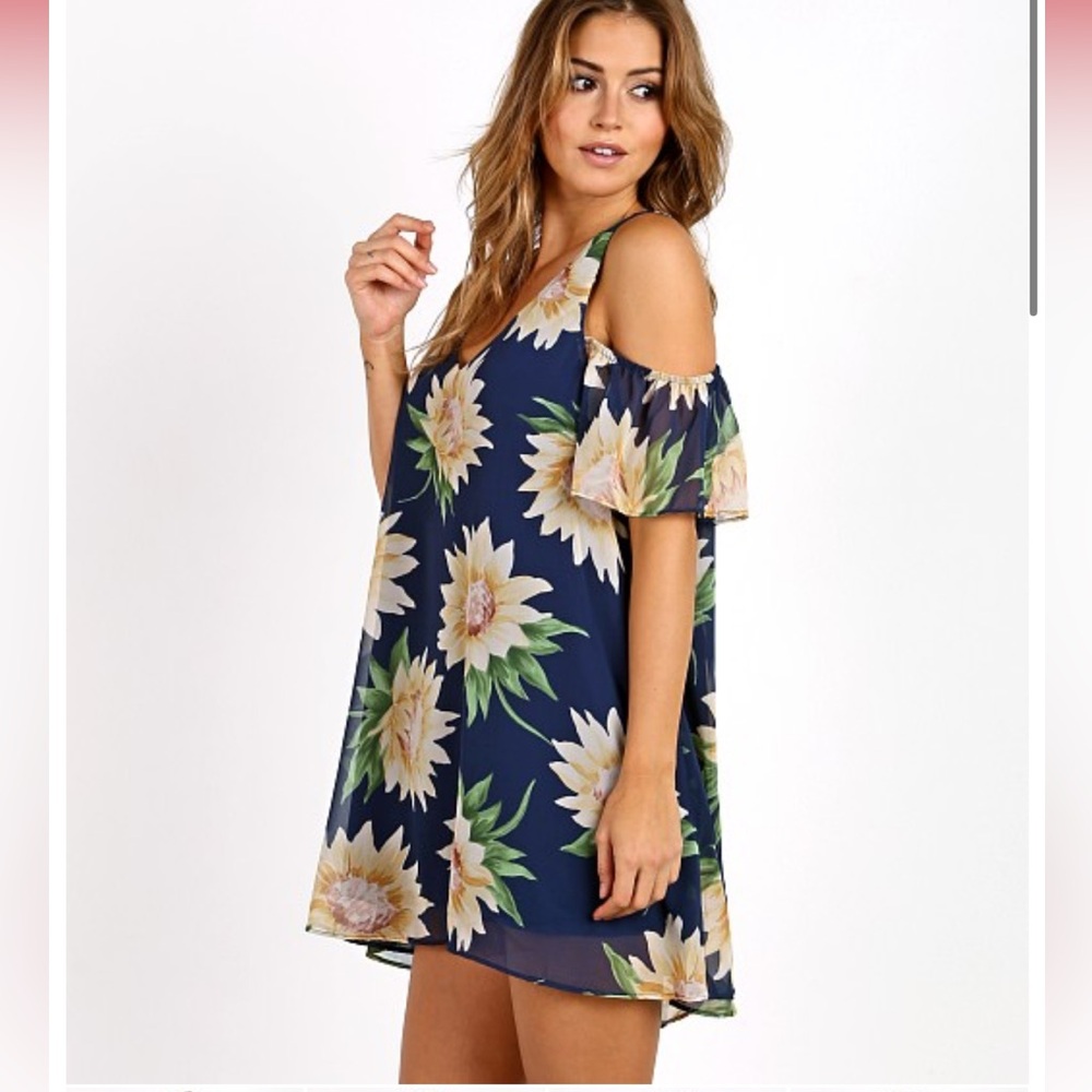 Show Me Your Mumu Birdie Ruffle Dress Sunflower Dreams